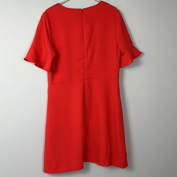 Banana Republic deep orange dress with flouncy sleeves SIZE 12 - Picture 6 of 6